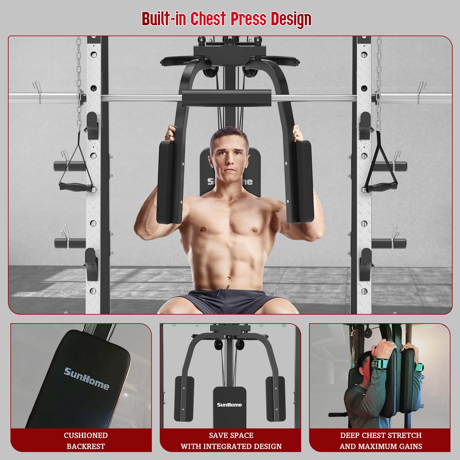 Amazon.co.jp: SunHome Smith Machine、パワーケージスクワットラック